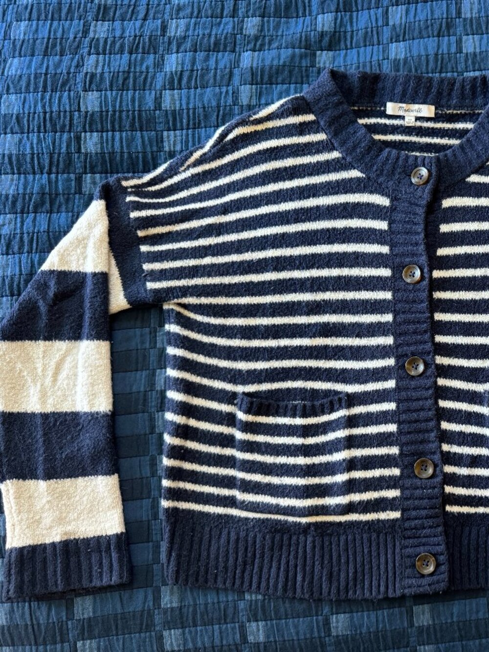 Madewell Women’s Stripe-Play Colburne Cardigan Sweater | XS